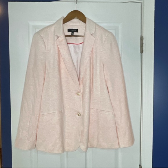 Talbots Jackets & Blazers - TALBOTS heathered pink cotton-blend blazer with beautiful buttons - 16